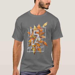 El otoño moderno deja la tipografía en camiseta