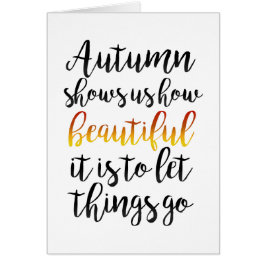 El otoño nos muestra lo hermosa que es la tarjeta 