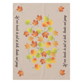 El otoño se esparce y deja el mantel de Acción de 