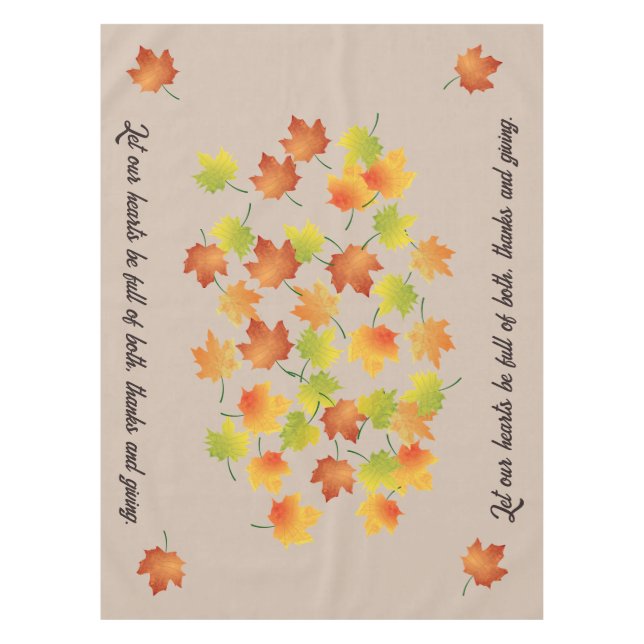 El otoño se esparce y deja el mantel de Acción de  (Anverso)