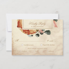 El otoño se siente elegante floral RSVP carta de e