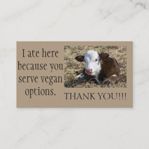 El Outreach del vegano le agradece las tarjetas