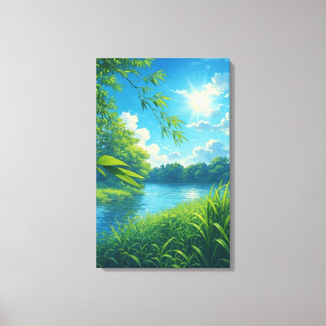 El pacífico paisaje fluvial del arte (Anverso)
