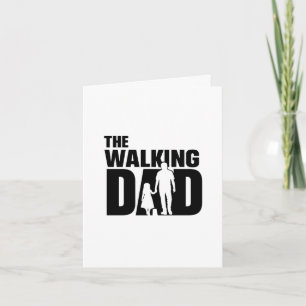 El padre caminante tarjeta de padre e hija