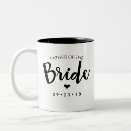 El padre de la taza de la novia personaliza su