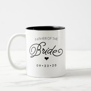 El padre de la taza de la novia personaliza su