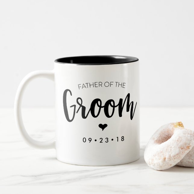 El padre de la taza del novio personaliza su fecha (Con donut)