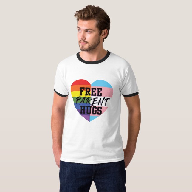 El padre libre abraza la camiseta de LGBTQ (Anverso completo)