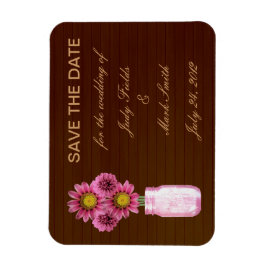 El País Rústico Rosa Mason Jar Salva El Imán De La