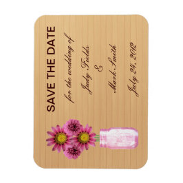 El País Rústico Rosa Mason Jar Salva El Imán De La