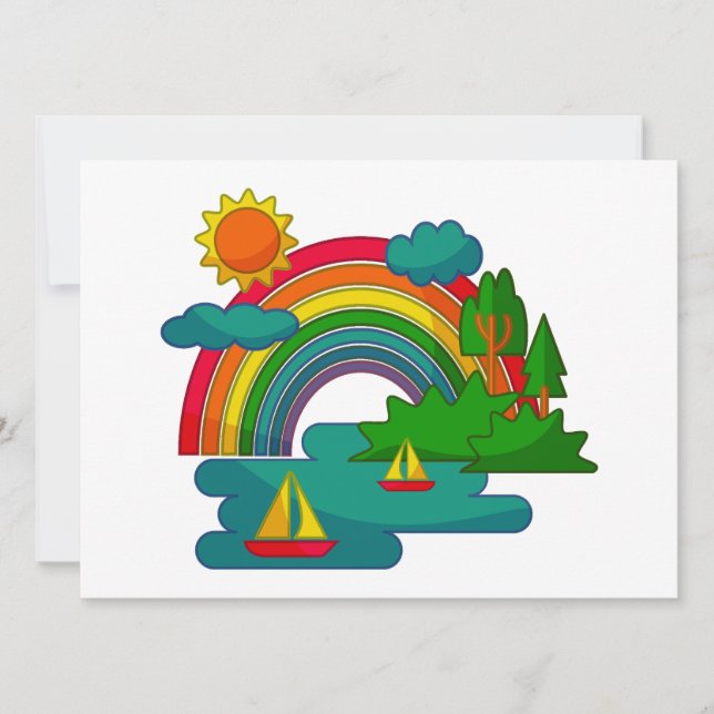 El paisaje de los viajes en barco bajo las nubes d (Anverso)