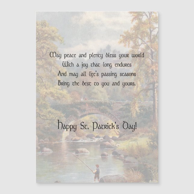 El paisaje rústico de la bendición irlandesa del D (Anverso)