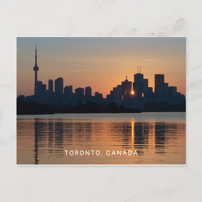 El paisaje urbano de Toronto en la postal Sunset (Anverso)