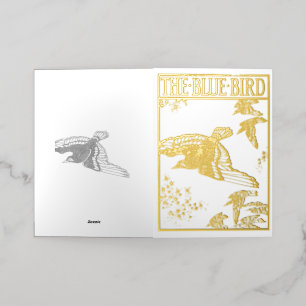 El pájaro azul -dorado vintage