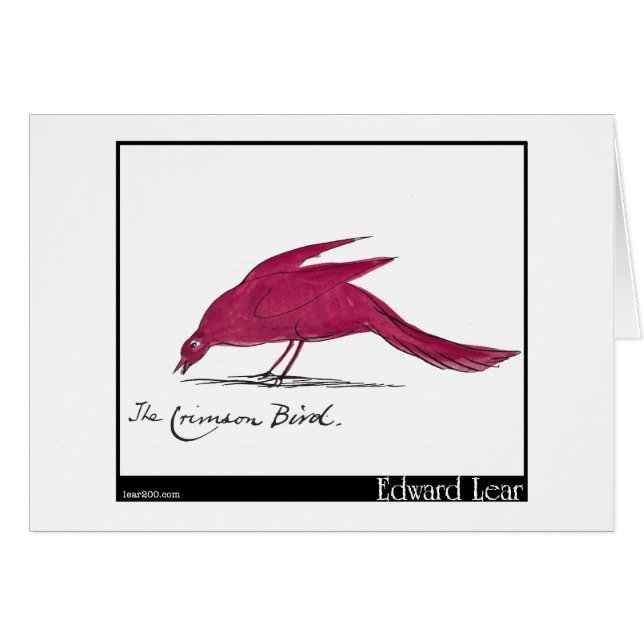 El pájaro carmesí de Edward Lear (Anverso (Horizontal))