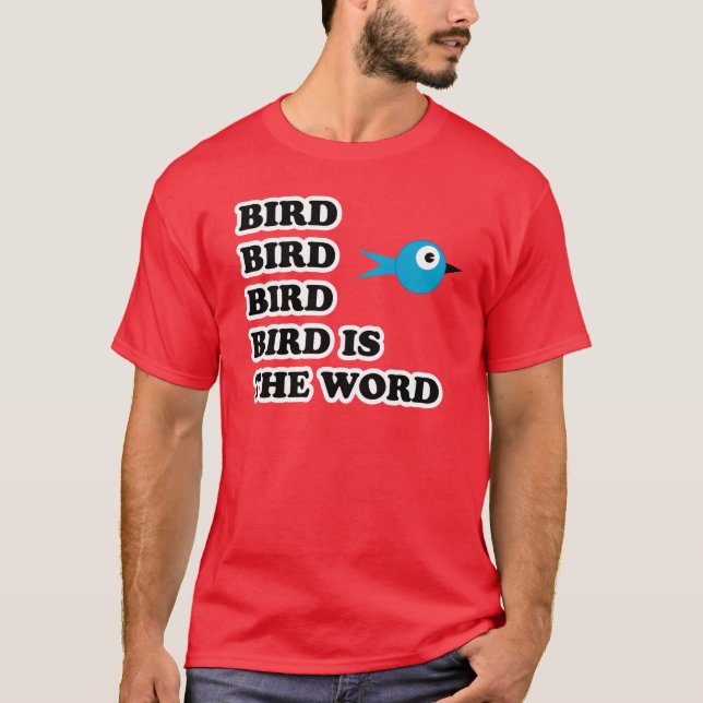 El pájaro es la camiseta de la palabra (Anverso)