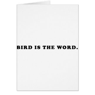 El pájaro es la palabra