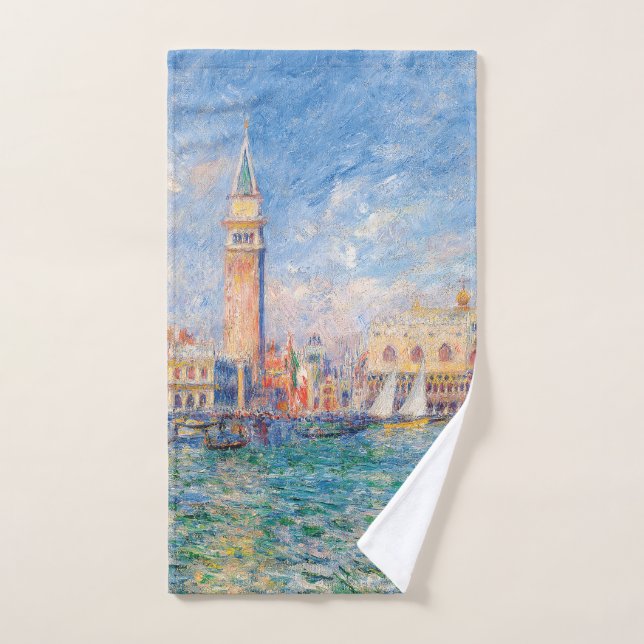 El palacio del dux, Venecia por Renoir (Toalla de mano)