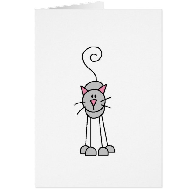 El palillo de los gatos figura la tarjeta (Frente)