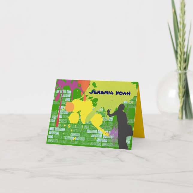 El palo Mitzvah de la barra del artista de la (Anverso)