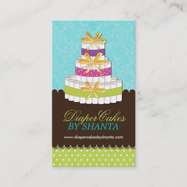 El pañal apelmaza tarjetas de visita (Anverso)