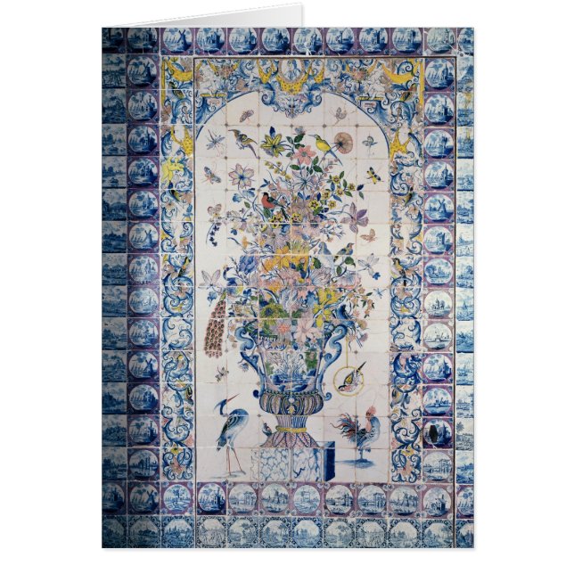 El panel de la teja de Delft del cuarto de baño (Frente)