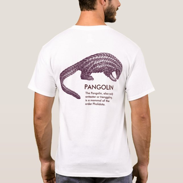 El Pangolin extraño, con la definición, camiseta (Reverso)