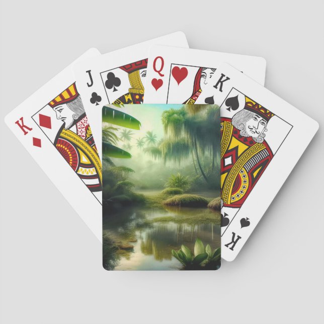 El pantano tropical de las cartas de juego (Reverso)