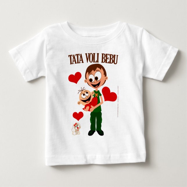 El papá ama al bebé - camiseta del bebé (Anverso)