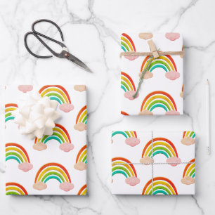 El Papel Corta El Arcoiris Y Las Nubes Rosa