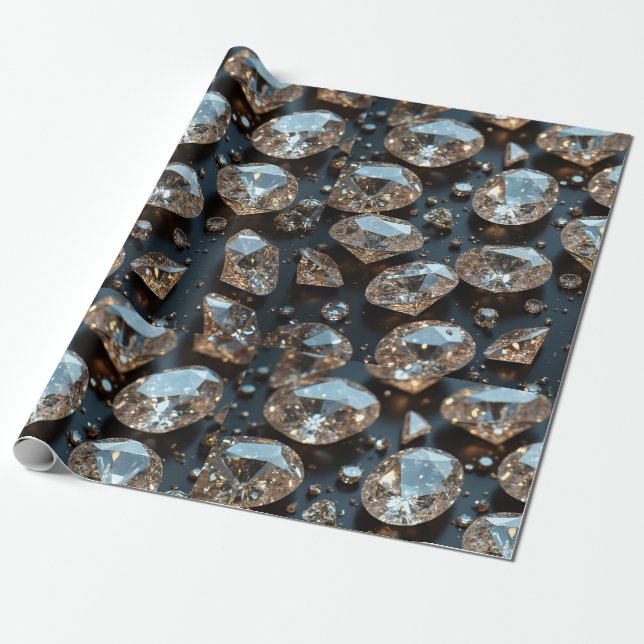 El papel de envoltura de diamantes parece un verda (Desenrollado)