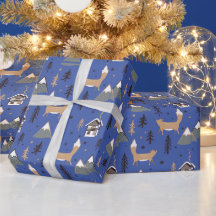 El papel de envolver del patrón Fox de los Navidad