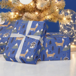 El papel de envolver del patrón Fox de los Navidad