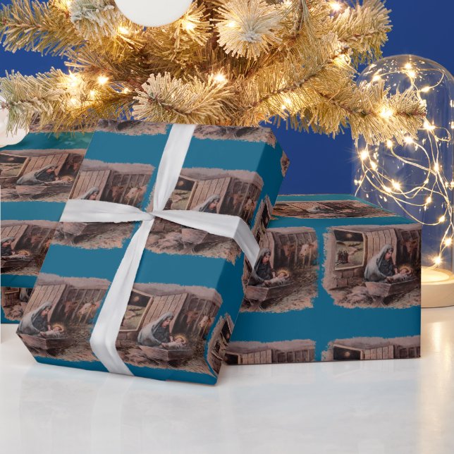 El papel de regalo de las bendiciones de Navidad (Vacaciones)
