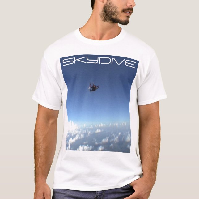 el paracaídas skydive skydiving se nubla la camisa (Anverso)