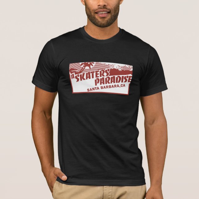 El paraíso del patinador - camiseta negra (Anverso)
