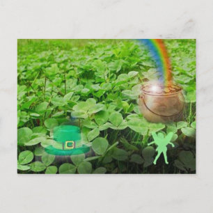 El parche de trébol, postal