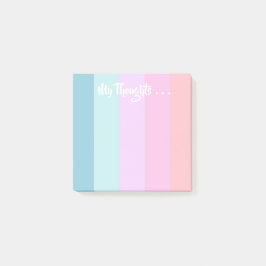 El pastel raya notas de post-it