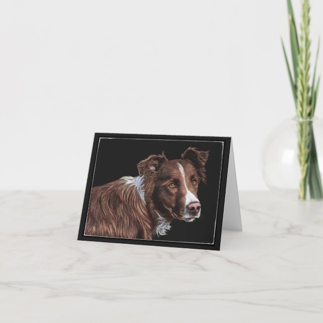 "El Pastor" - Tarjeta de Border Collie (Anverso)