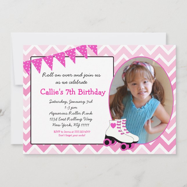 El patinaje sobre ruedas patina invitación del (Anverso)