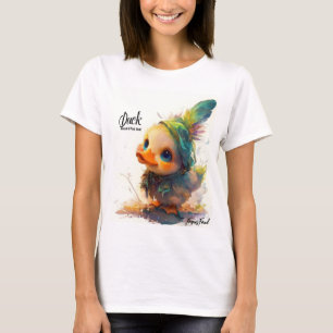 El pato ligero sobre y descubrir la camiseta