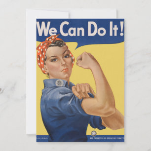 El patriótico vintage Rosie the Riveter, ¡Podemos