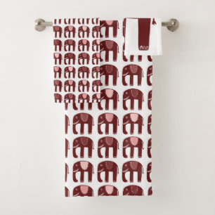 El patrón elefante rojo rosado