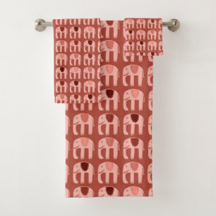 El patrón elefante rojo rosado
