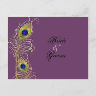El pavo real empluma tarjetas de la respuesta de