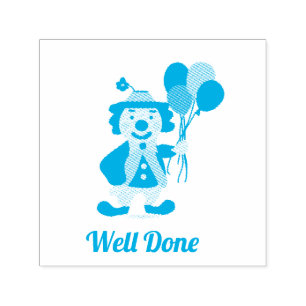 El payaso lindo sello de profesor bien hecho