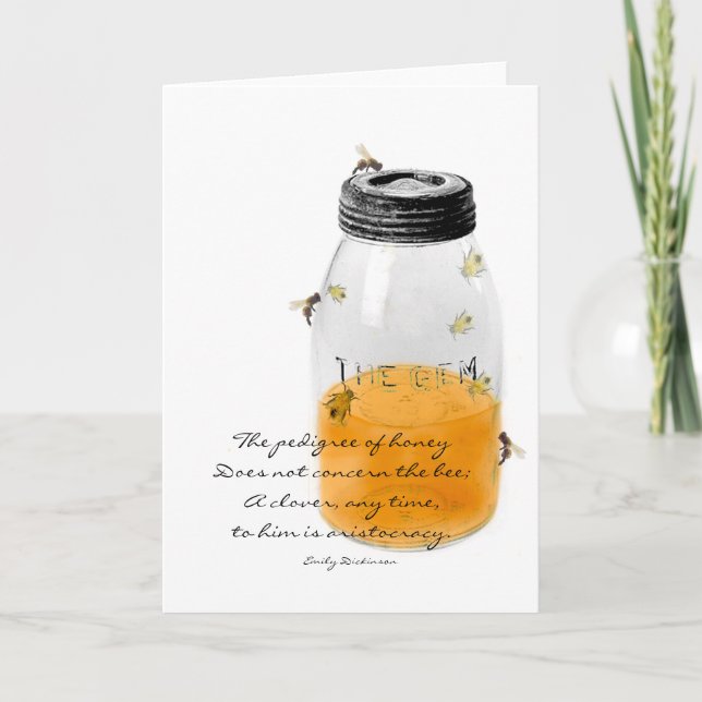 El pedigrí de la tarjeta de nota de la miel - (Anverso)