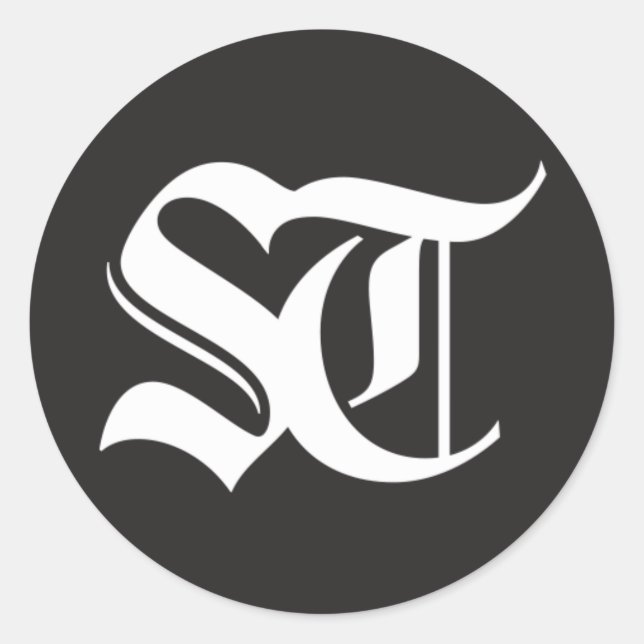 El Pegatina brillante de la ronda de Seattle Times (Anverso)