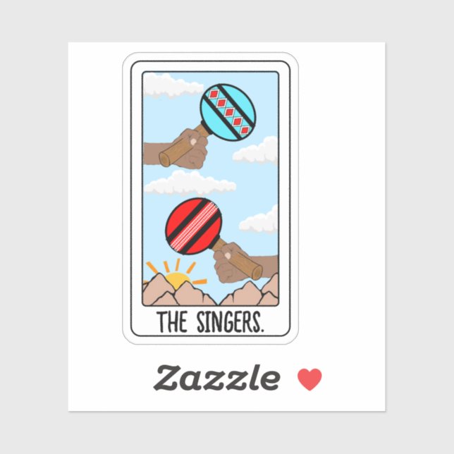 El Pegatina de cantantes y vinilos indígenas (Hoja)