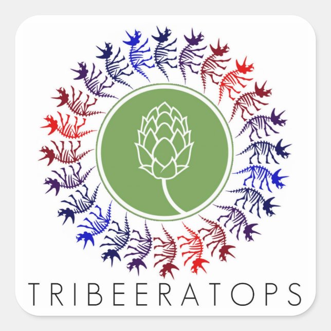 El pegatina de Ilustración de TriBEERatops (Anverso)